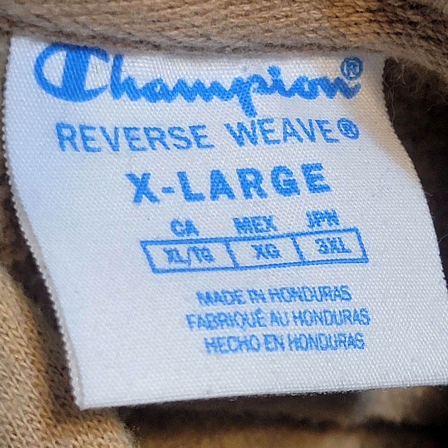 Champion VINTAGE Champion Reverse Weave Earth-Tone Tan Pullover Hoodie Sweatshirt XL Size US XL / EU 56 / 4 - 4 Thumbnail