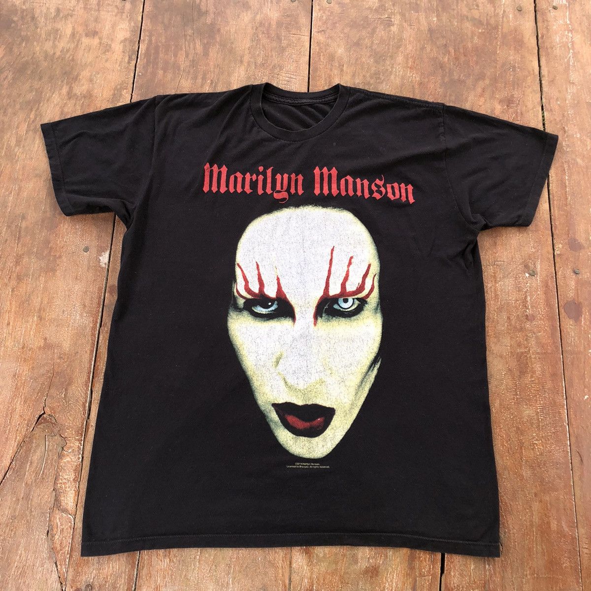 Band Tees Vintage 2014 Marilyn Manson Rare T Shirt Size US XL / EU 56 / 4 - 2 Thumbnail