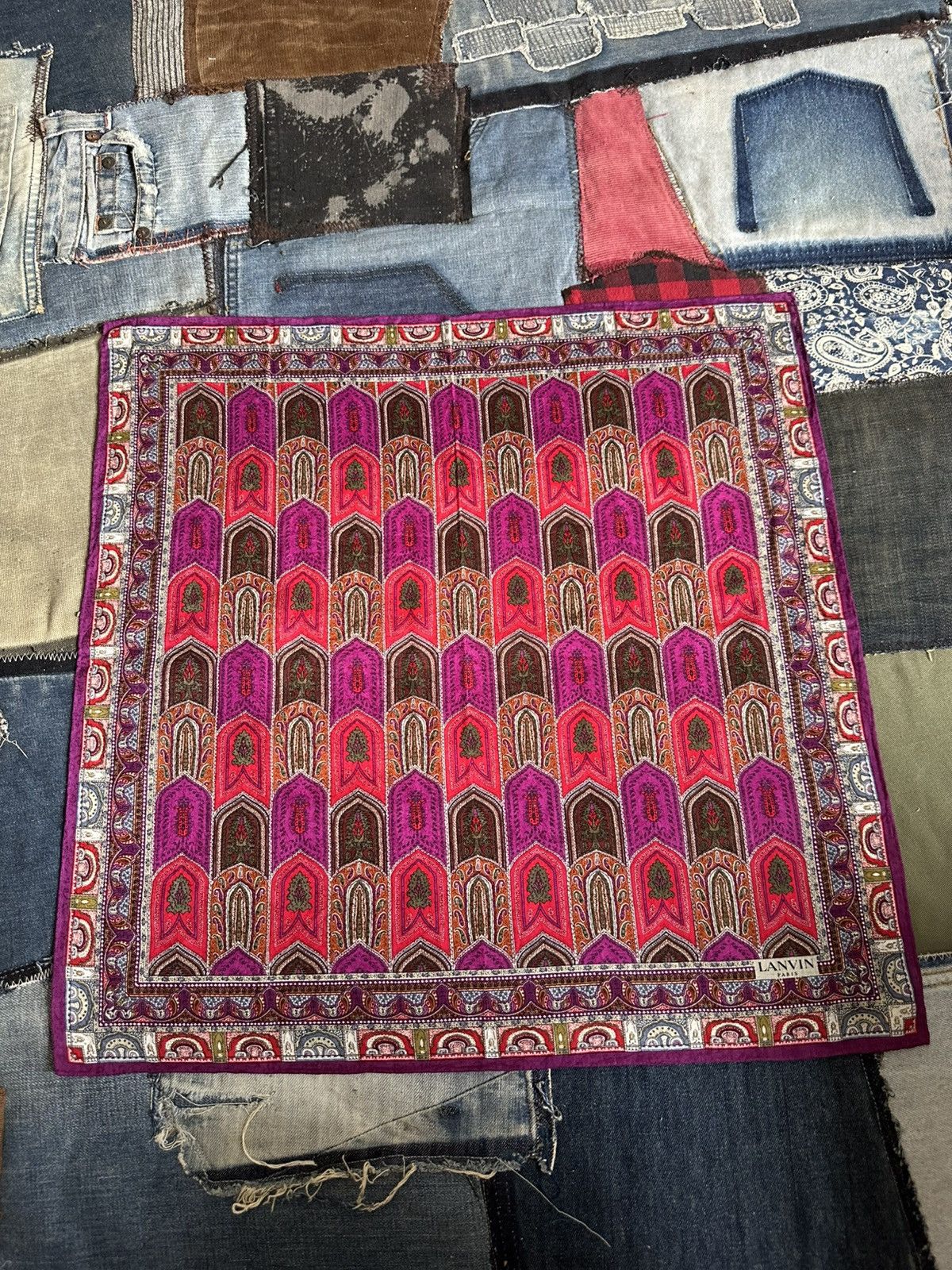 Vintage Vintage Lanvin Handkerchief/ Neckerchief/ Bandana Size ONE SIZE - 2 Thumbnail