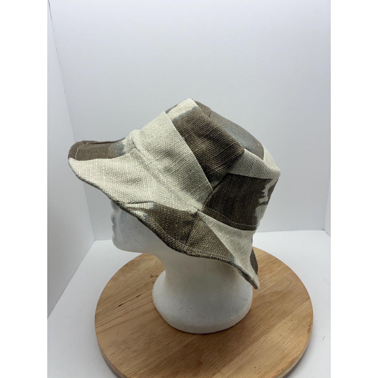 Other Upcycled Canvas Bucket Hat, Handmade Floppy Brim Hat, Flanne Size ONE SIZE - 5 Thumbnail