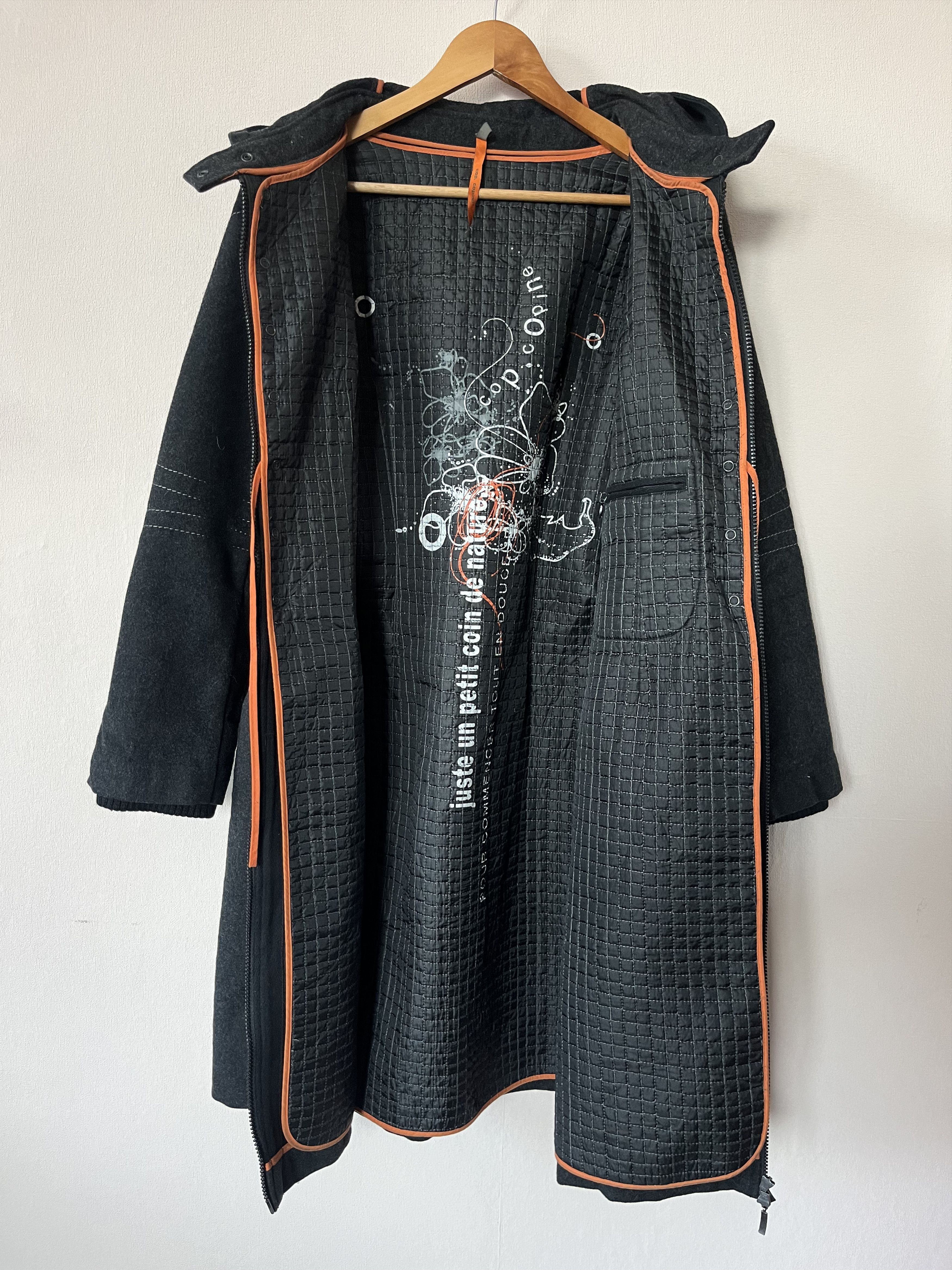 Cop Copine Cop Copine Vintage Wool Long Coat Zip Jacket Gray Lining Wit Size S / US 4 / IT 40 - 8 Thumbnail