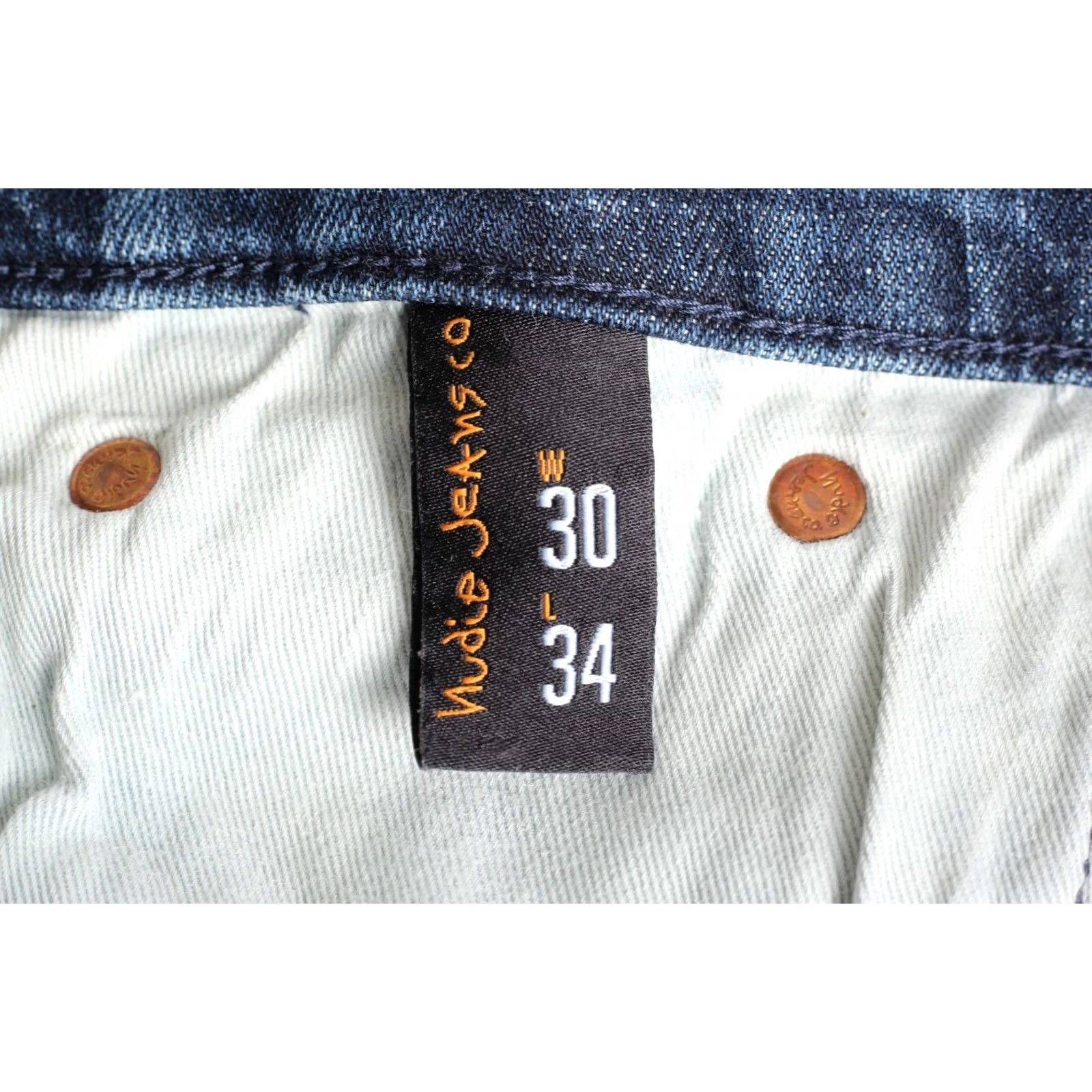 Nudie Jeans NUDIE JEANS SKINNY LIN Navy Lightning Stretch Jeans Men 30x34 W30 L31 Denim Blue Slim 5-Pocket Mar 30 31 Mens Size US 30 / EU 46 - 7 Thumbnail