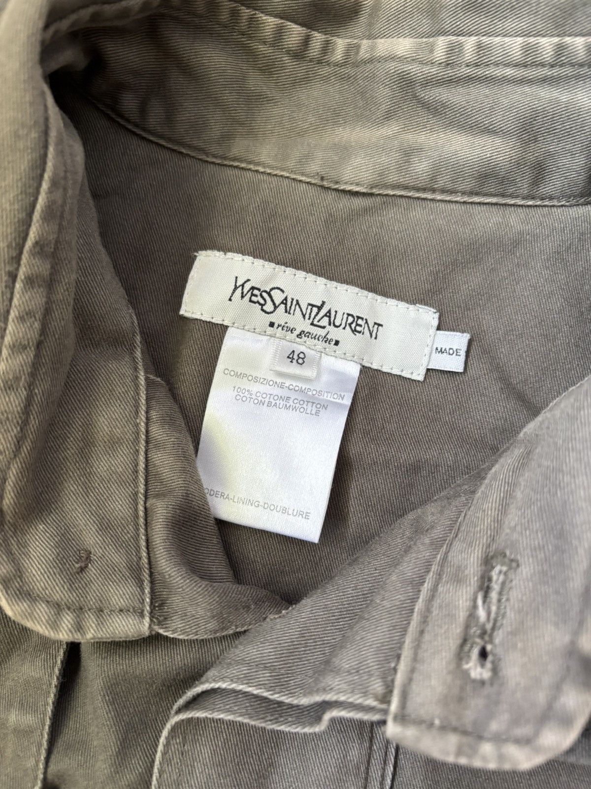 Yves Saint Laurent Ultra Rare YSL Military Shirt Jacket – Tom Ford Era (2004) Size M / US 6-8 / IT 42-44 - 8 Thumbnail