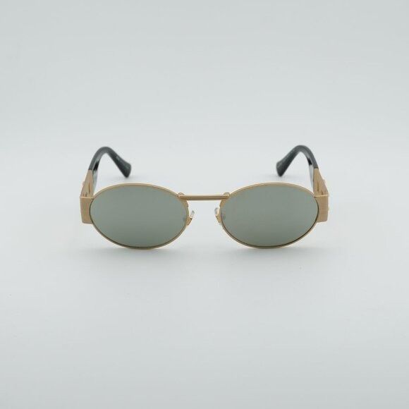Versace Versace VE2264 100230 Sunglasses Gold Oval Frame, Green Size ONE SIZE - 3 Thumbnail