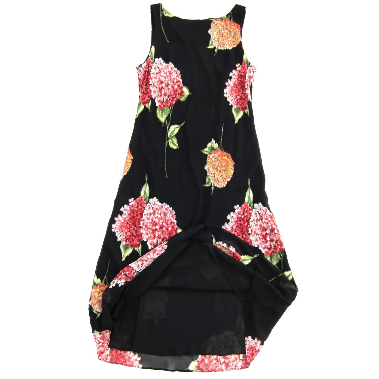 Vintage VINTAGE Studio I Black Pink Green Floral Beaded Long Maxi Tank Dress 16 Size XXL / US 16-18 / IT 52-54 - 5 Thumbnail