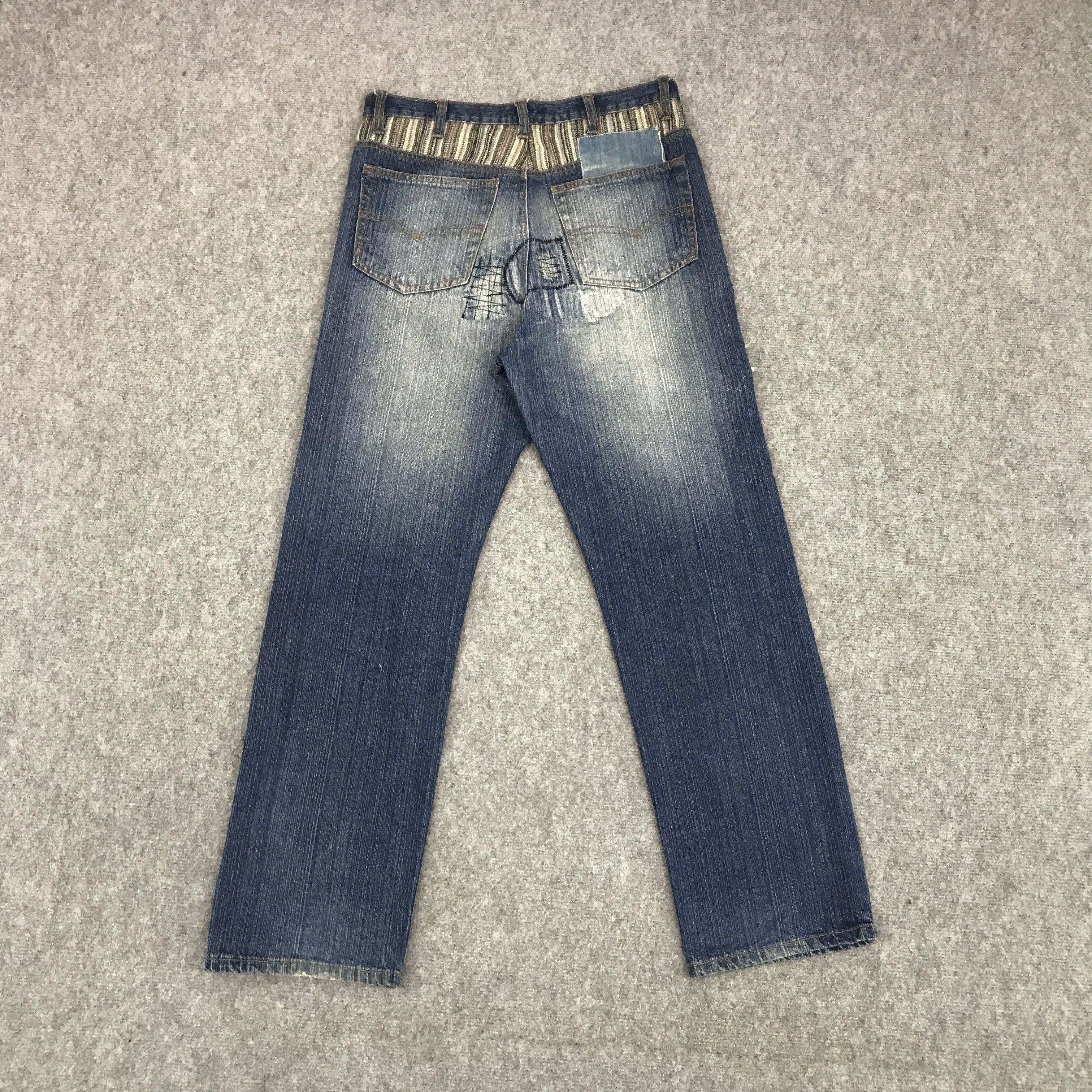 Japanese Brand JAPAN DECOMP PATCHWORK DESIGN DISTRESSED JEAN Size US 31 - 2 Thumbnail