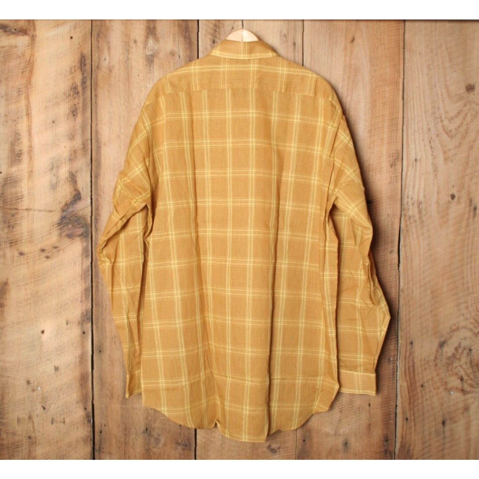Van Heusen VINTAGE Van Heusen Shirt Yellow Plaid Button Front Big & Tall XLT 17-17.5 Mens Size US XL / EU 56 / 4 - 2 Thumbnail