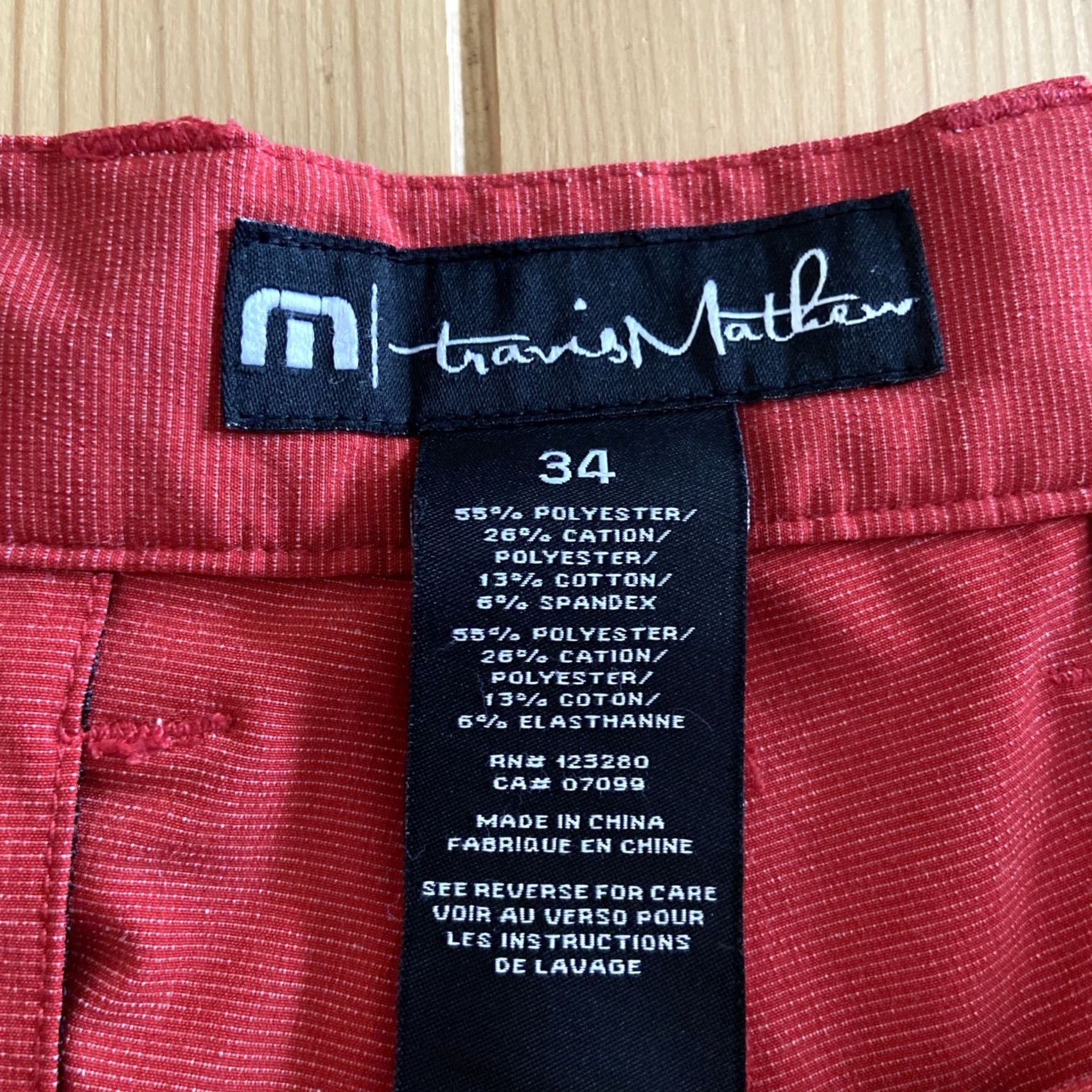 TravisMathew Travis Mathew Chino Short 34 Red Loud Golf Performance Proceed With Caution Size US 34 / EU 50 - 2 Thumbnail