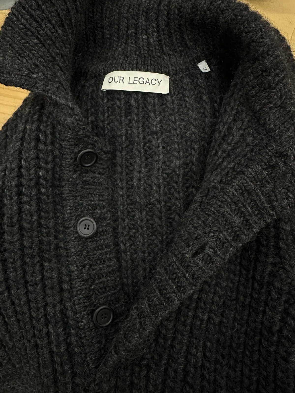 Our Legacy OUR LEGACY BIG PIQUET WOLF GREY CHUNKY WOOL KNITS Size US S / EU 44-46 / 1 - 10 Thumbnail