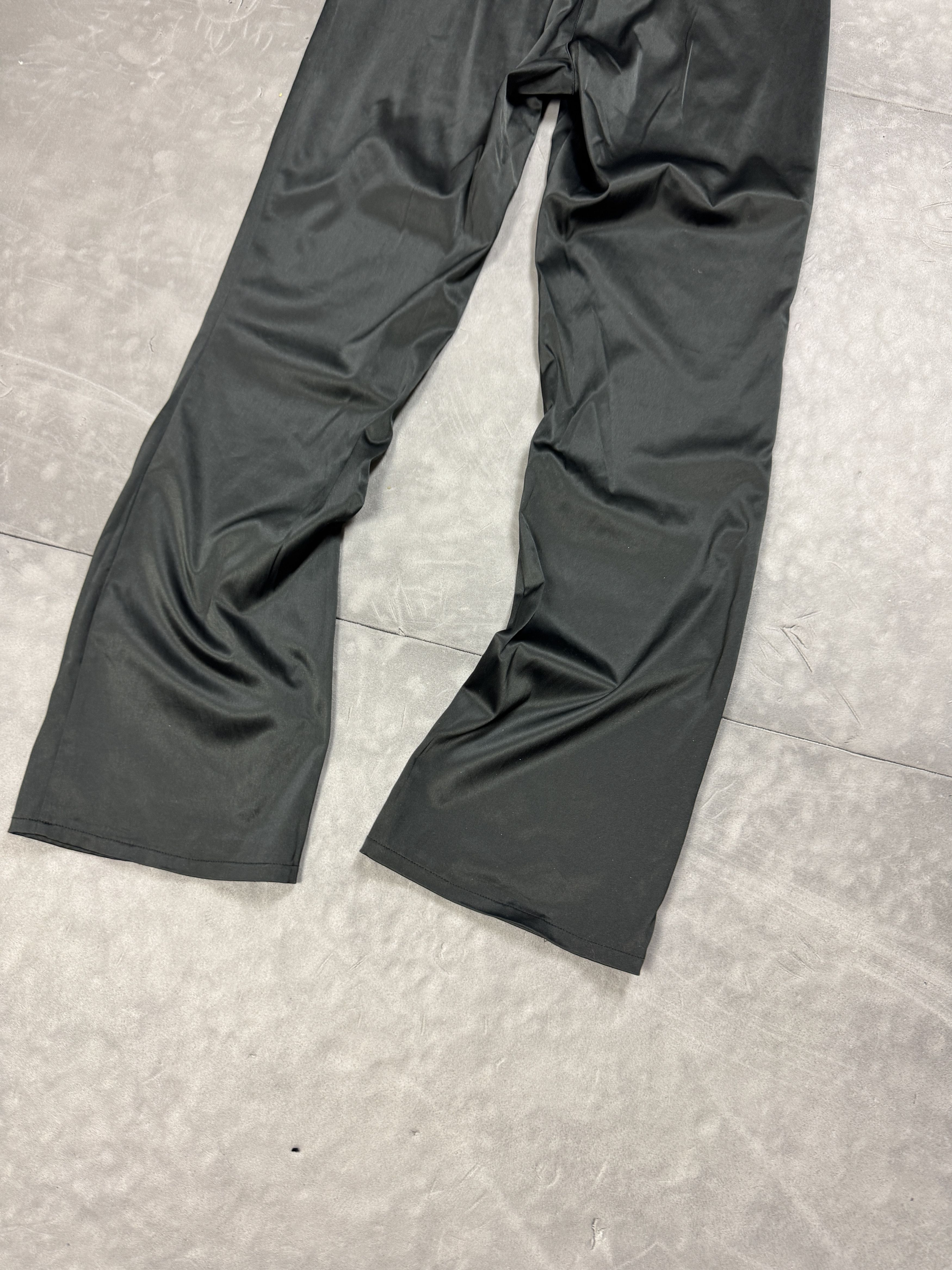 Vintage Dorothy Perkins Black Satin Loose Fit Pants Y2K (S) 90s 80s Size 30" / US 8 / IT 44 - 5 Thumbnail