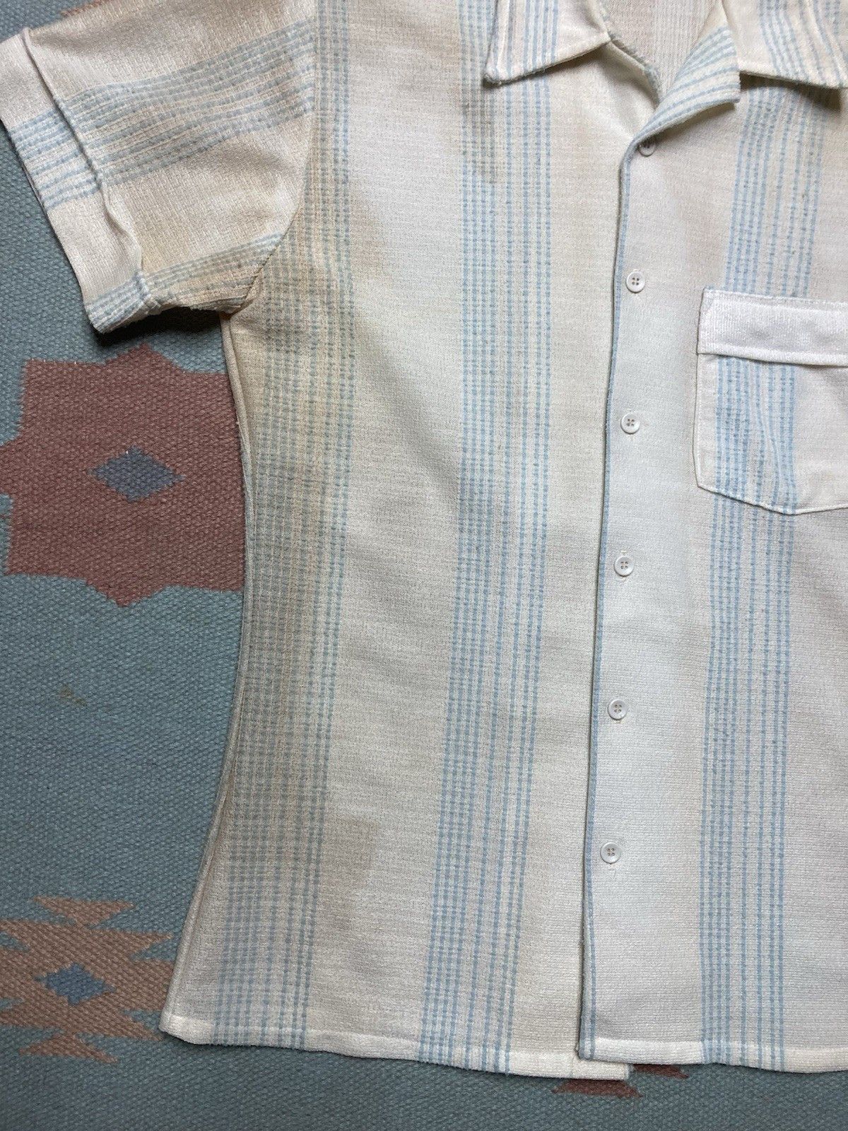 Sears × Vintage 70s polo shirt textured knit striped sears kings road large Size US L / EU 52-54 / 3 - 2 Thumbnail