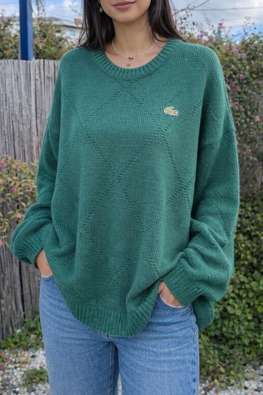 Lacoste Lacoste Oversized Wool Sweater - Made in France Size L / US 10 / IT 46 - 1 Thumbnail
