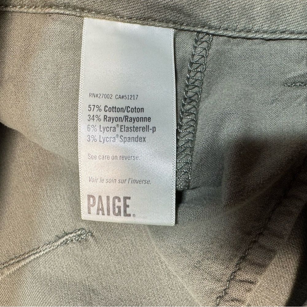 Paige NWT New Paige Carly Wide-Leg Ankle Cargo Green Pants Size 3 Size 30" / US 8 / IT 44 - 8 Thumbnail