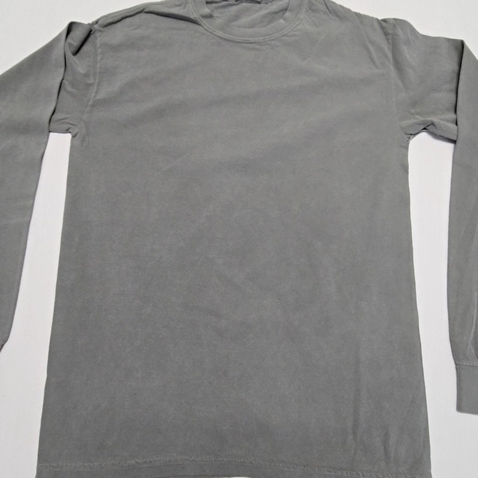 Life is Good Comfort Colors Gray Long Sleeve Blank T-Shirt S Cotton Tee Size US S / EU 44-46 / 1 - 2 Thumbnail