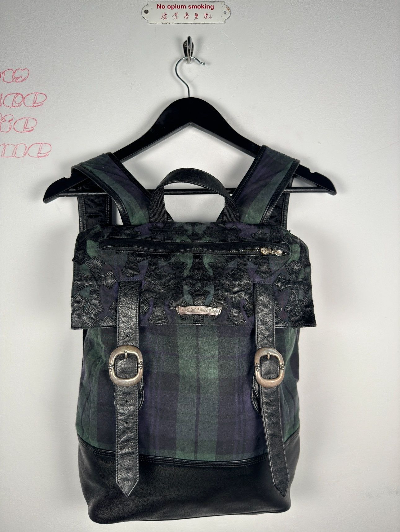 Chrome Hearts ULTIMATE GRAIL🏁EARLY 2000'S PLAID CROSS PATCH MOTO BACKPACK Size ONE SIZE - 2 Thumbnail