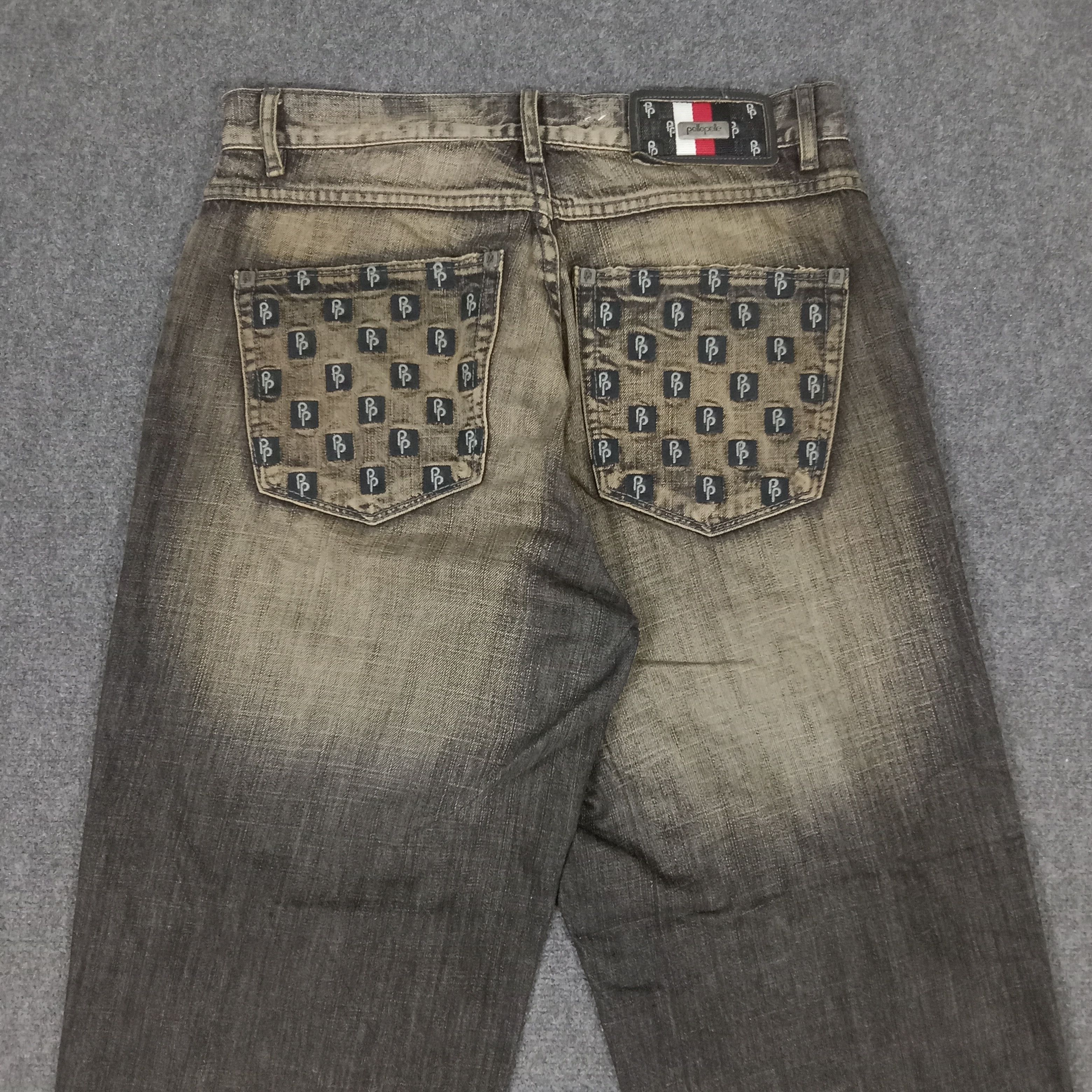 Marc Buchanan × Pelle Pelle × Vintage PELLE PELLE by Marc Buchanan Designer Baggy Denim Jeans Size US 33 - 2 Thumbnail