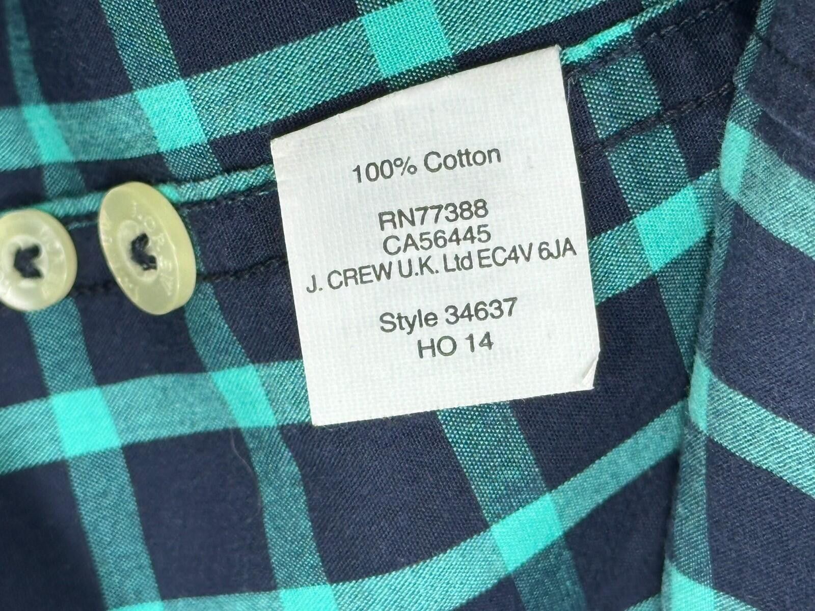 J.Crew J Crew Plaid Check 100% Cotton Oxford Button Up Mens Green M Size US M / EU 48-50 / 2 - 7 Thumbnail