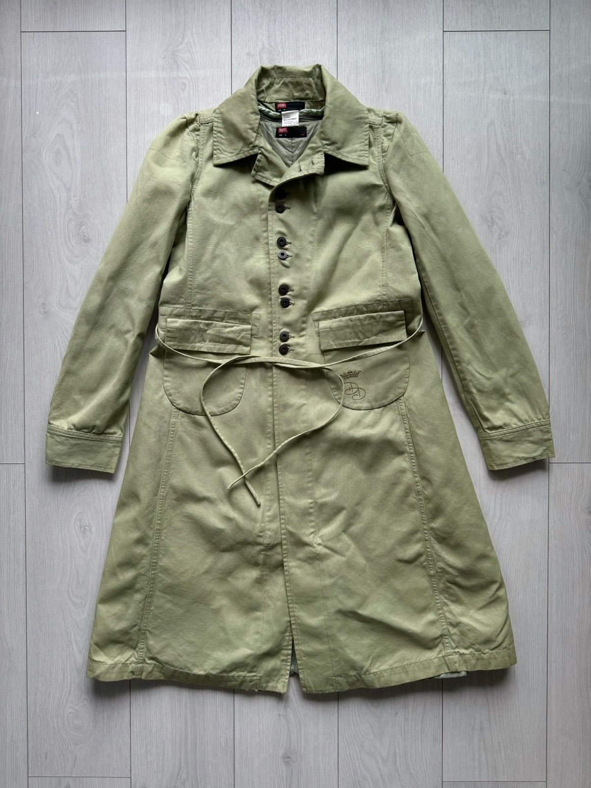 Diesel Vintage Diesel Coat Womens Canvas Trench archive avant garde Size M / US 6-8 / IT 42-44 - 3 Thumbnail