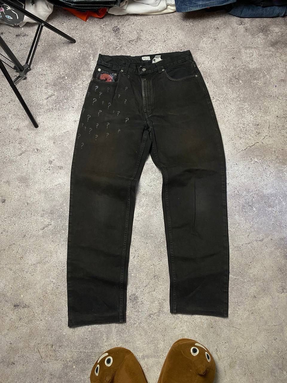 Calvin Klein × Vintage Crazy Custom Baggy Calvin Klein Pants Denim Distressed Y2K Size US 31 - 8 Thumbnail