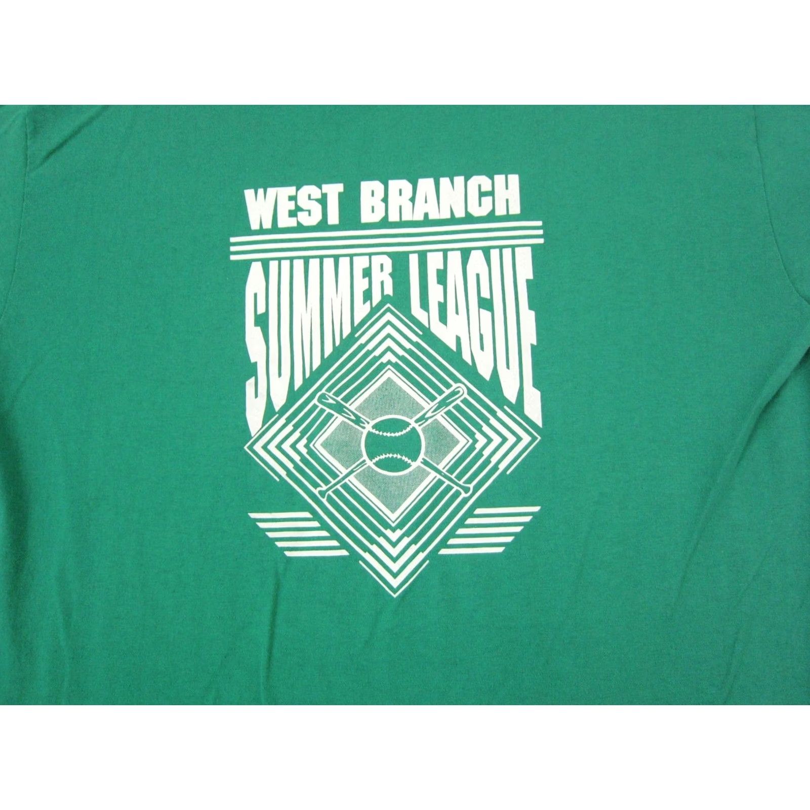 Hanes Vintage Hanes Shirt Adult Large Green Baseball Summer Little League Made in USA Size US L / EU 52-54 / 3 - 2 Thumbnail