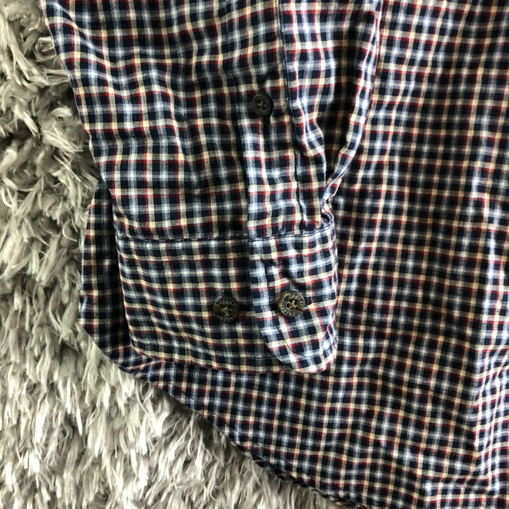 Haggar Haggar Shirt Button-Up Plaid Blue Long Sleeve Button-Down Collar Mens Large Blues Classic Vintage No Size US L / EU 52-54 / 3 - 2 Thumbnail