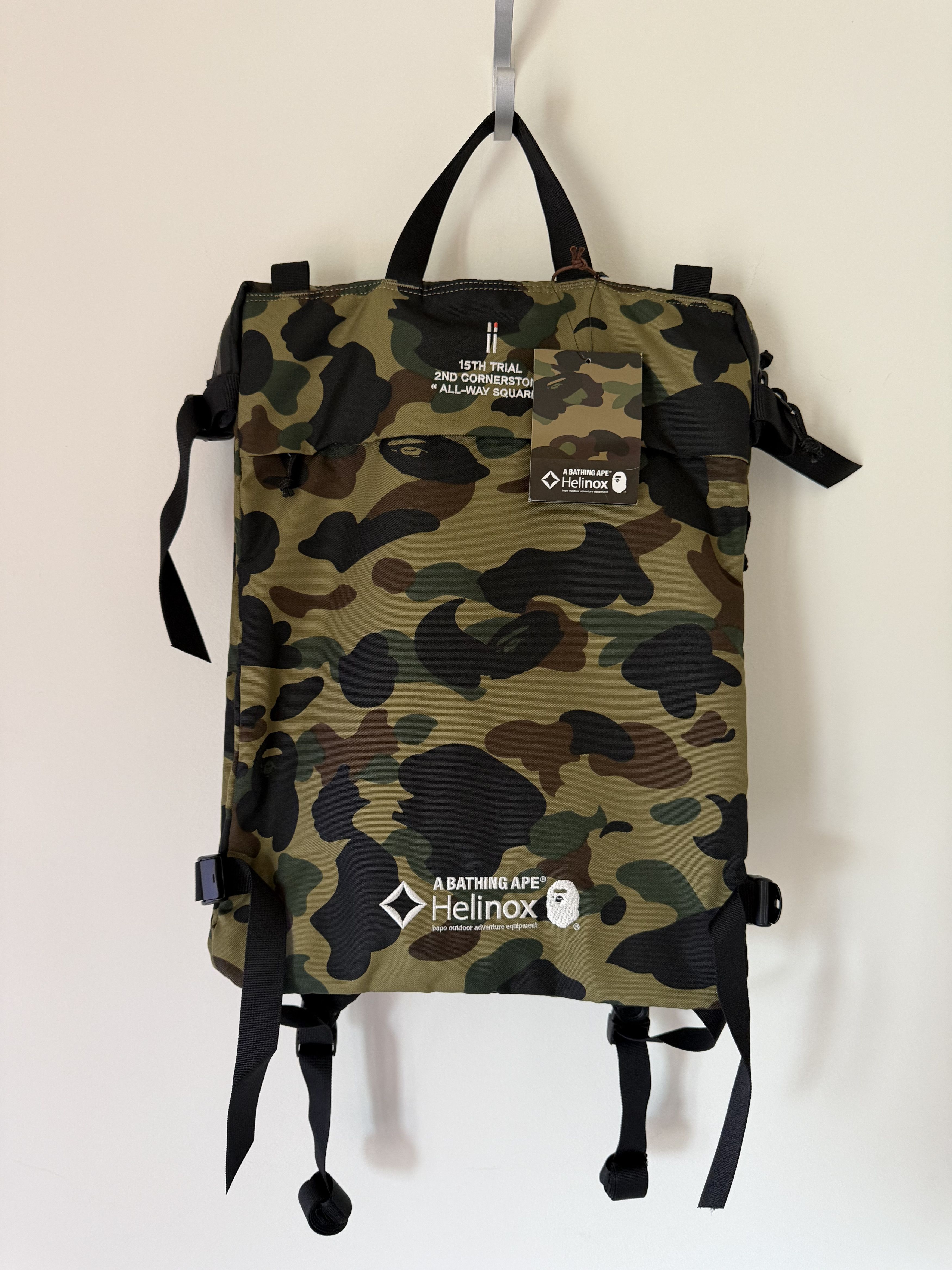 Bape Bape Helinox Terg All Way Square Backpack in Green Camo Size ONE SIZE - 1 Thumbnail