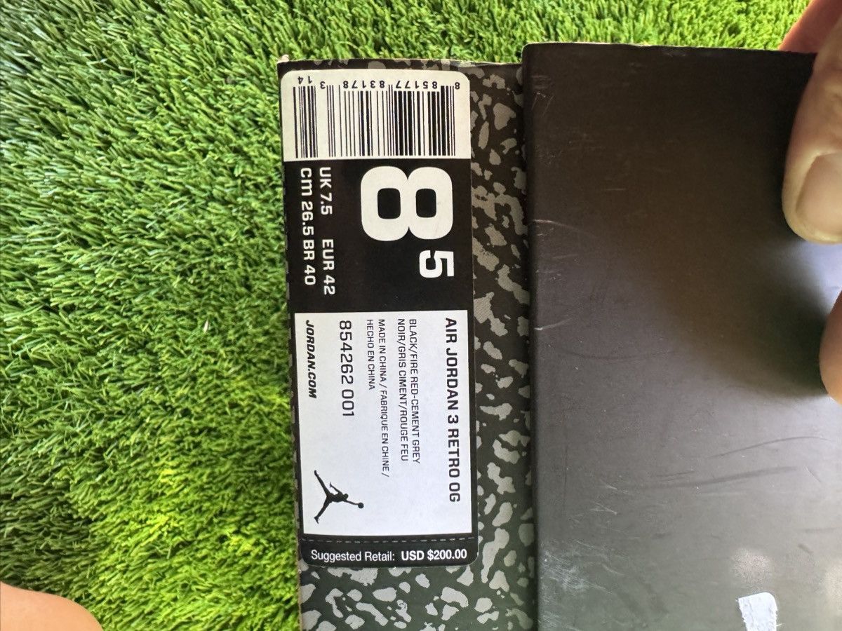 Nike Air Jordan 3 Retro OG Size US 8.5 / EU 41-42 - 9 Thumbnail