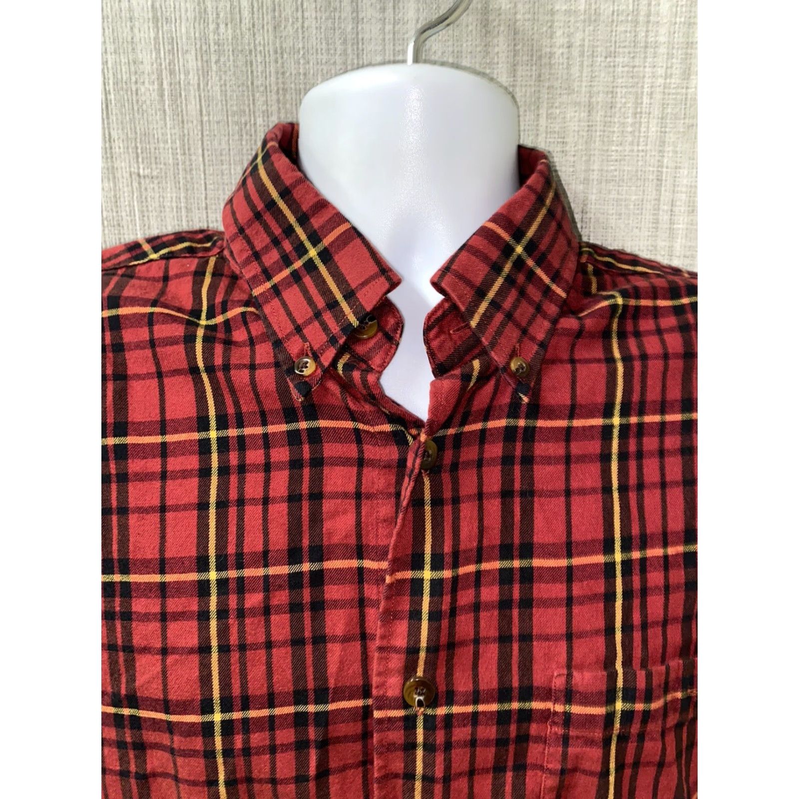Orvis VINTAGE Orvis Mens Long Sleeve Button-Up Shirt Sz Large Red Plaid Shirt Mens Size US L / EU 52-54 / 3 - 3 Thumbnail