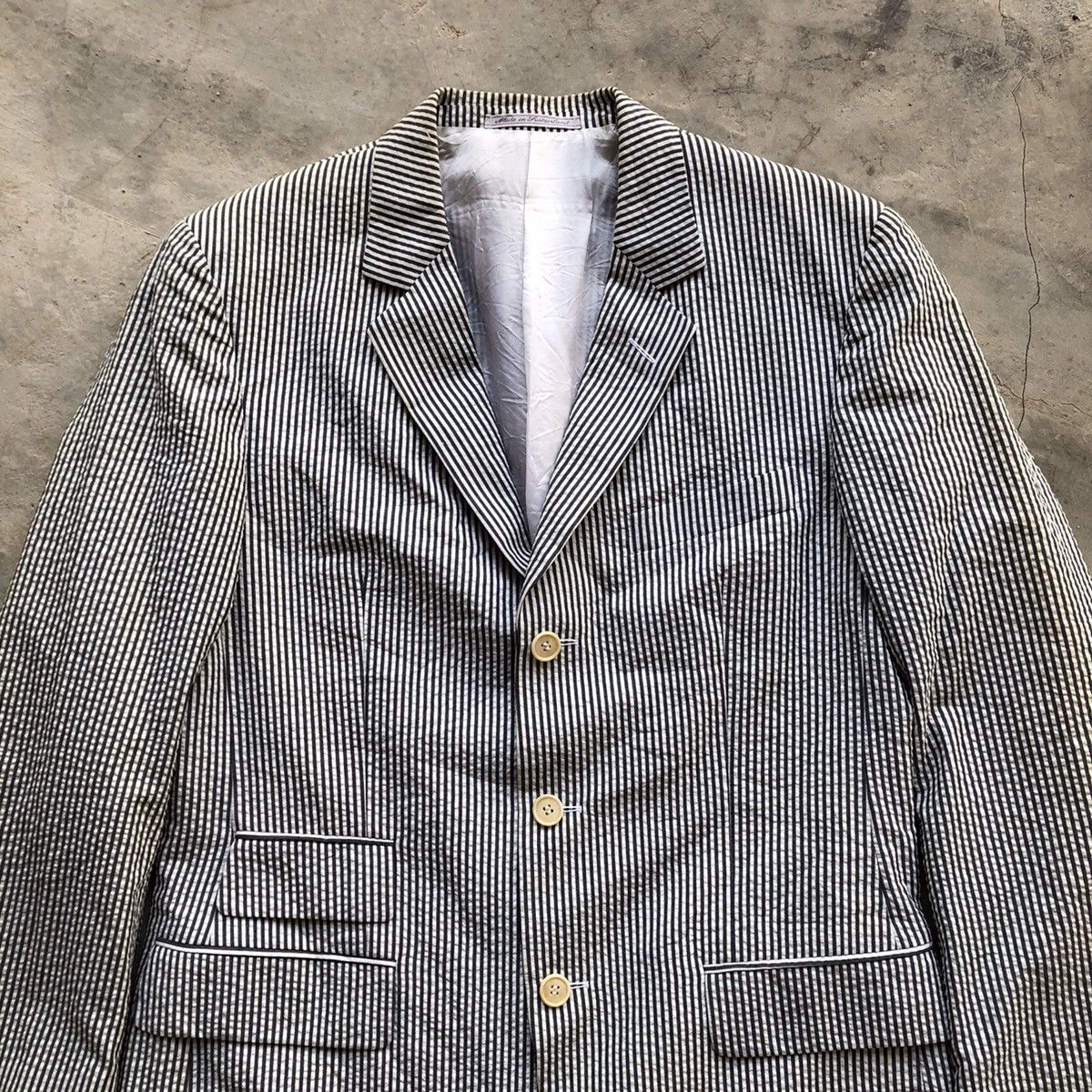 Gucci GUCCI Black White Stripe Blazer Coat Size 40R - 4 Thumbnail
