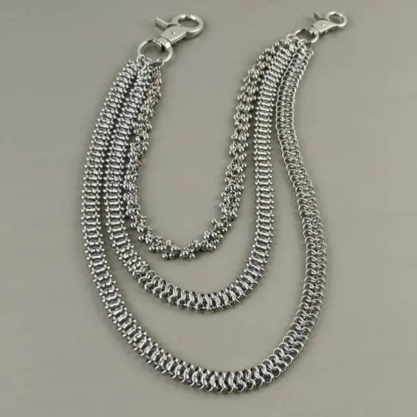 Jewelry Cuban Style Stainless Steel Pants Chain Size ONE SIZE - 4 Thumbnail