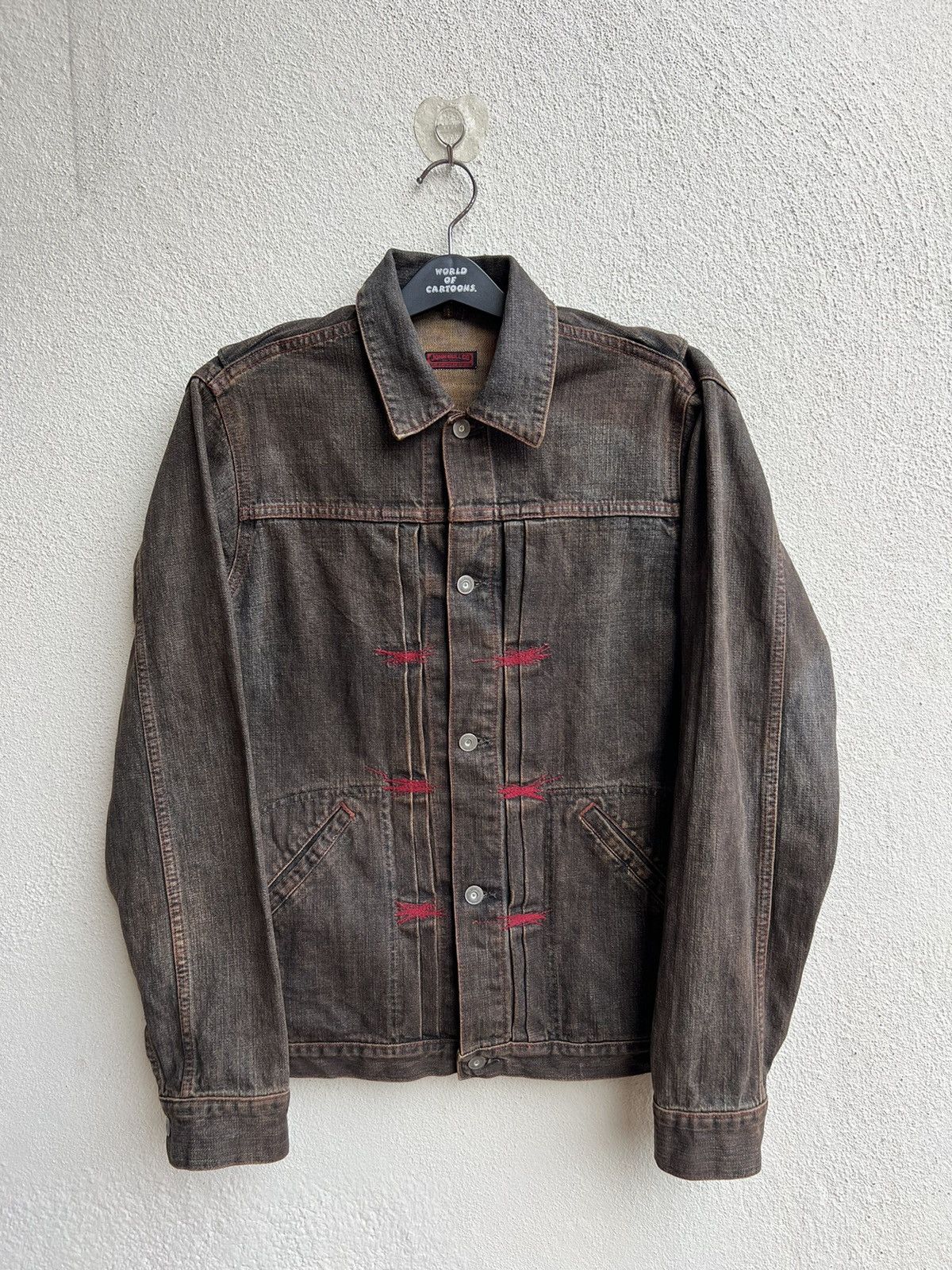 Johnbull Vintage 90s John Bull Japan Waxed Denim Jacket Size US M / EU 48-50 / 2 - 20 Thumbnail