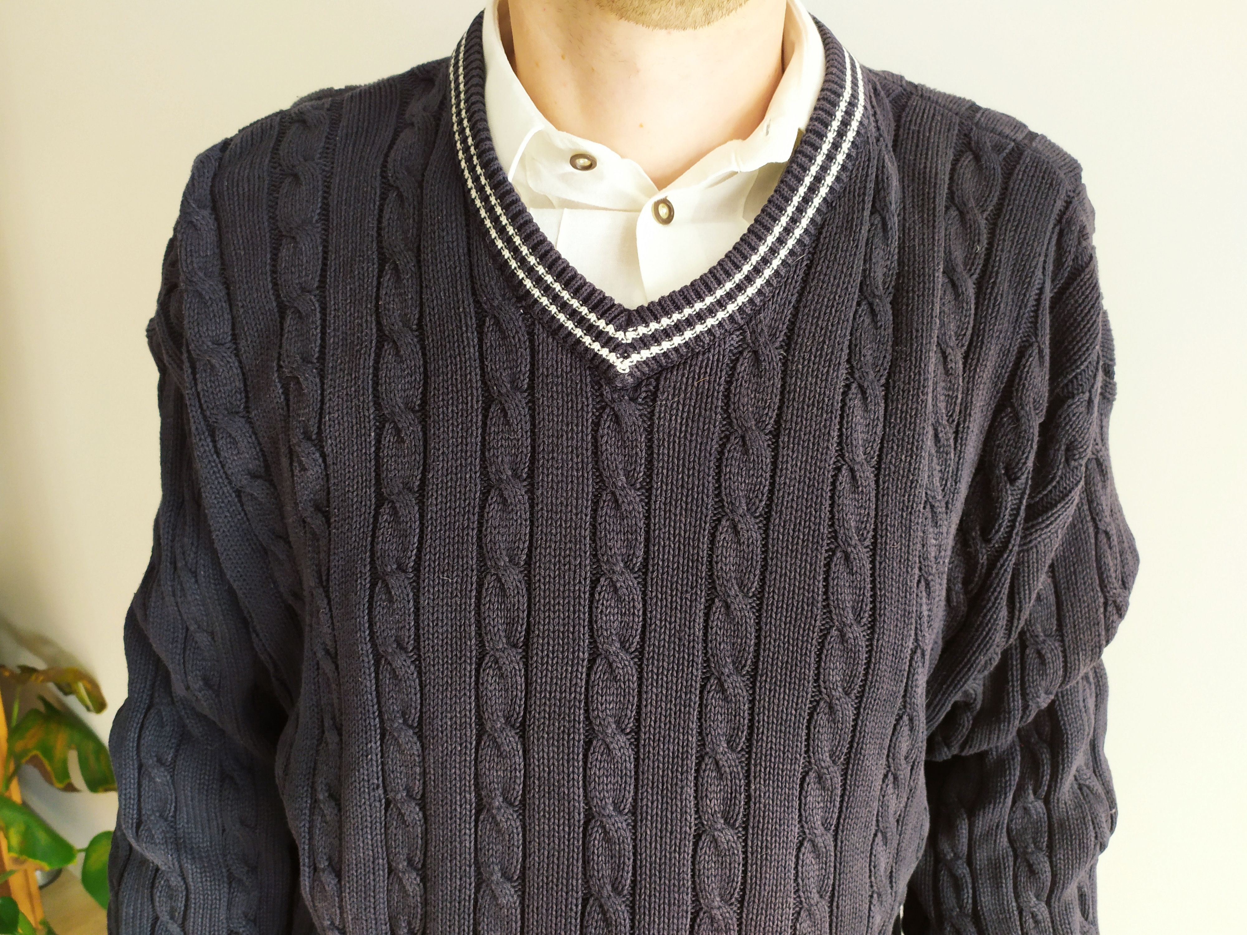 O'Neill Navy Mc O'Neill cricket style cable knit sweater Size US L / EU 52-54 / 3 - 2 Thumbnail