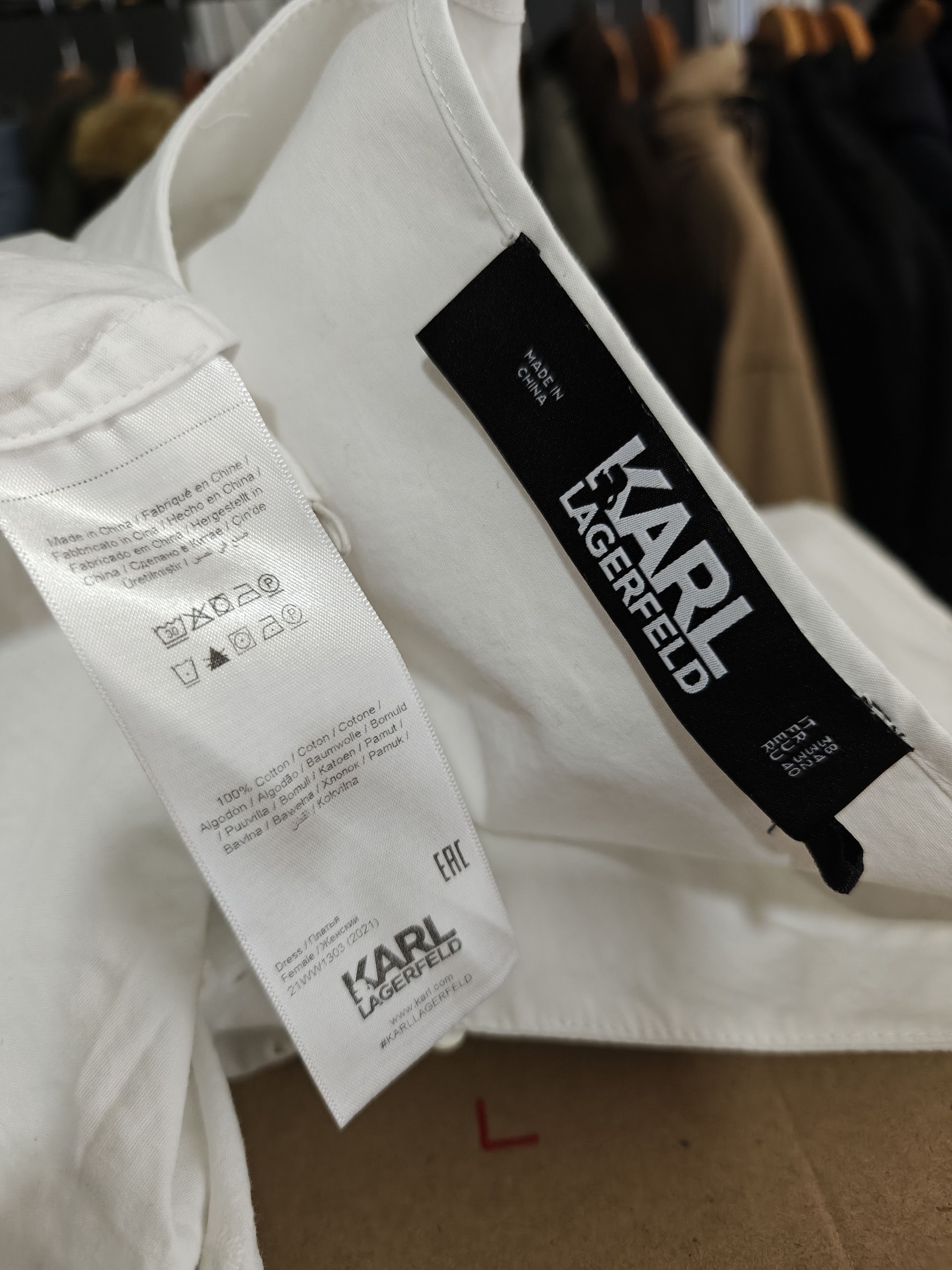Karl Lagerfeld Karl Lagerfeld White Dress Cotton size IT38 Size XS / US 0-2 / IT 36-38 - 9 Thumbnail