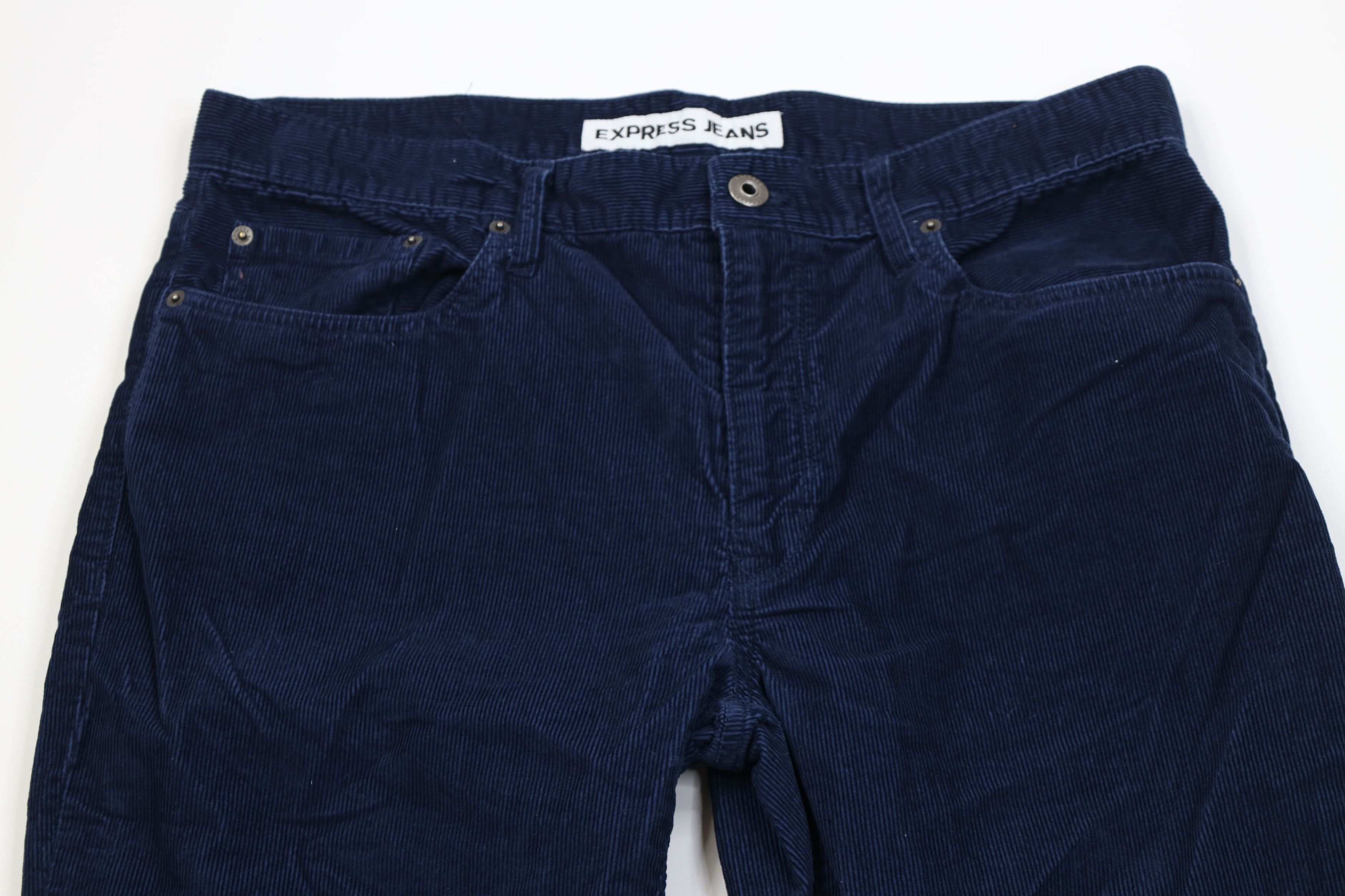 Express Express Faded Rocco Straight Leg Corduroy Chino Pants Blue Size US 36 / EU 52 - 2 Thumbnail