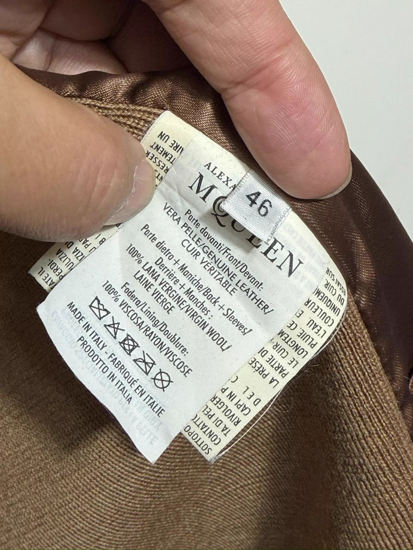 Alexander McQueen Alexander McQueen Slim Leather & Wool Knit Jacket 46 Size US S / EU 44-46 / 1 - 8 Thumbnail