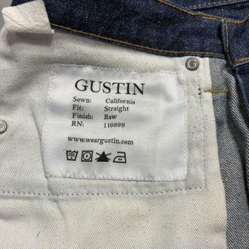 Gustin Gustin Straight Leg Selvedge Denim Jeans Dark Indigo USA Size US 33 - 9 Thumbnail