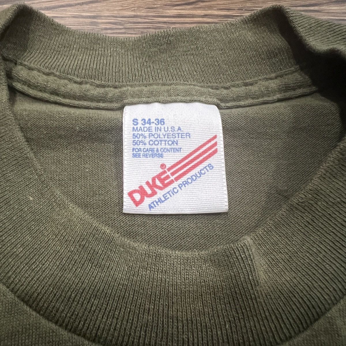 Vintage Vintage Duke Athletic single stitch blank shirt Size US S / EU 44-46 / 1 - 5 Thumbnail