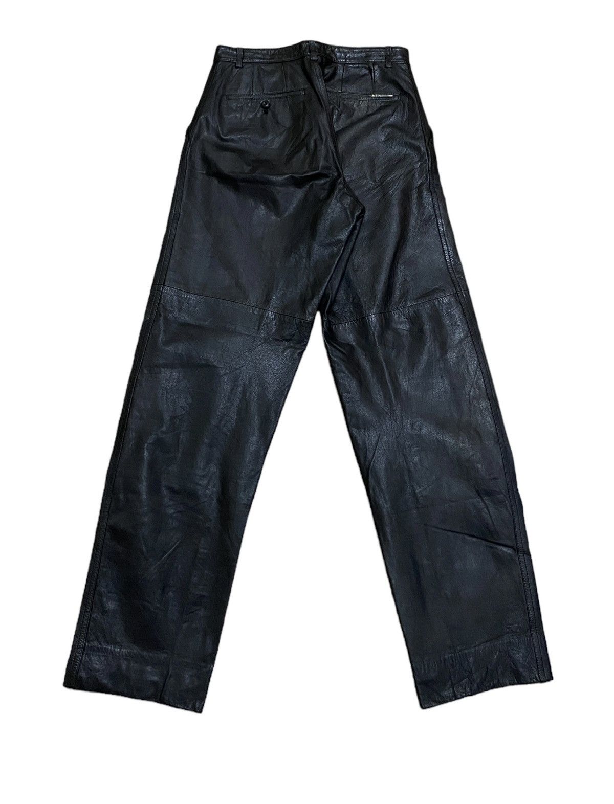 Comme des Garcons Rare Vintage Comme Des Garcons Homme Leather Pants 1990s Size US 28 / EU 44 - 2 Thumbnail