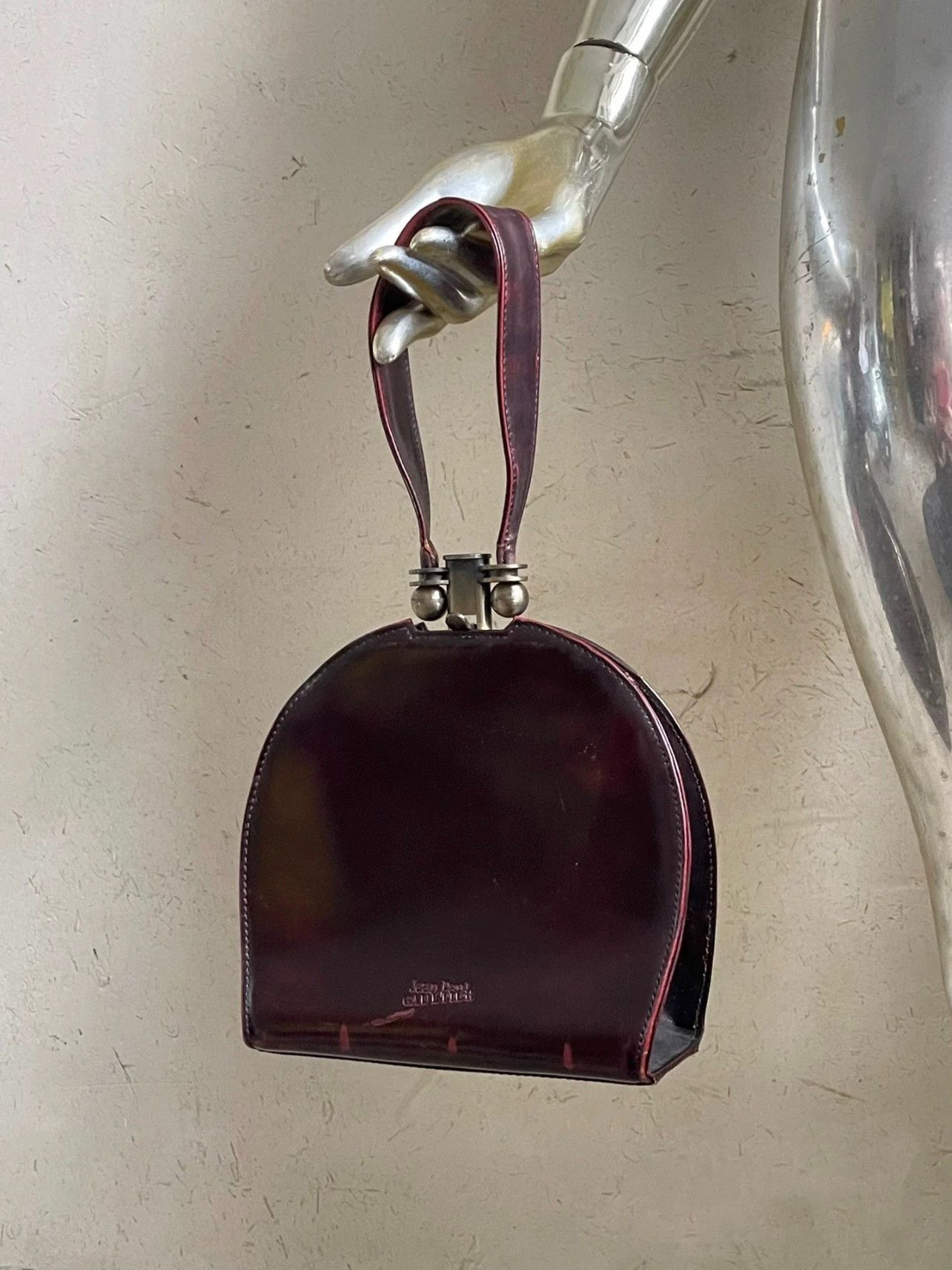 Jean Paul Gaultier JPG Women's Wine Red Leather Small Handbag Size ONE SIZE - 1 Thumbnail