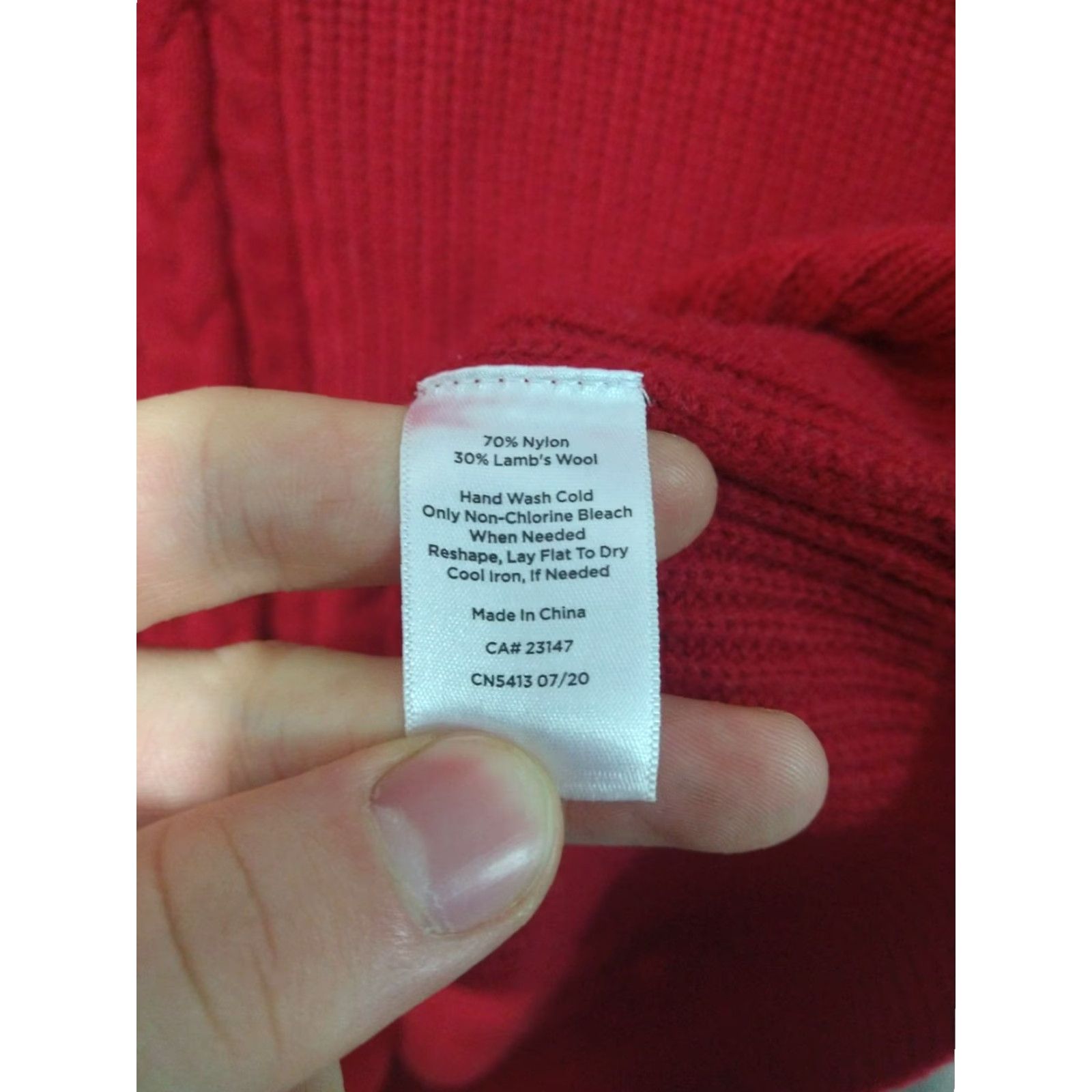 Talbots Talbots Sweater Womens 2X Red Pullover Crew-Neck Cable Knit Wool Blend Casual Dress Size XXL / US 16-18 / IT 52-54 - 6 Thumbnail