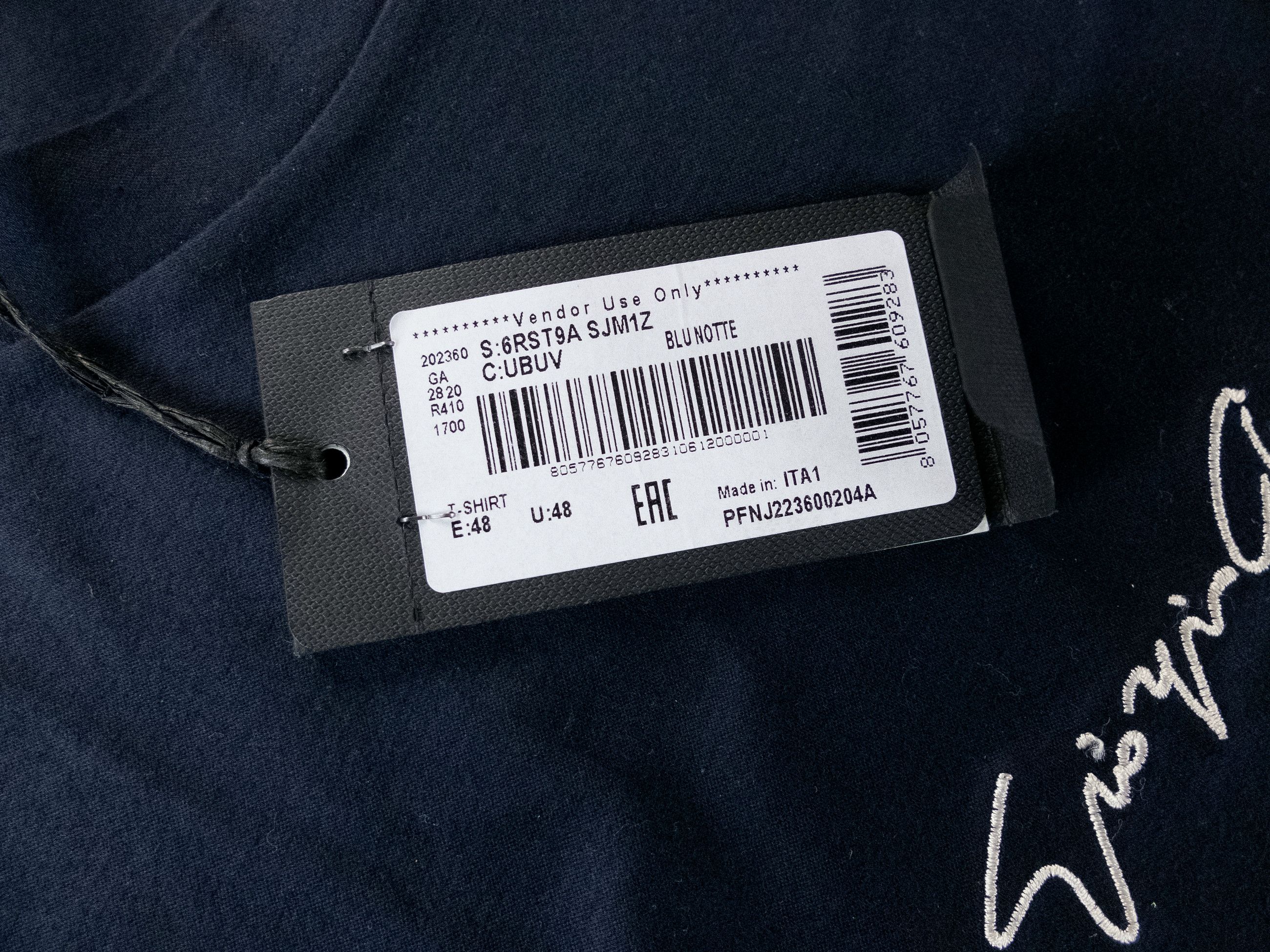 Giorgio Armani GIORGIO ARMANI mainline navy blue signature t-shirt Medium Size US M / EU 48-50 / 2 - 4 Thumbnail