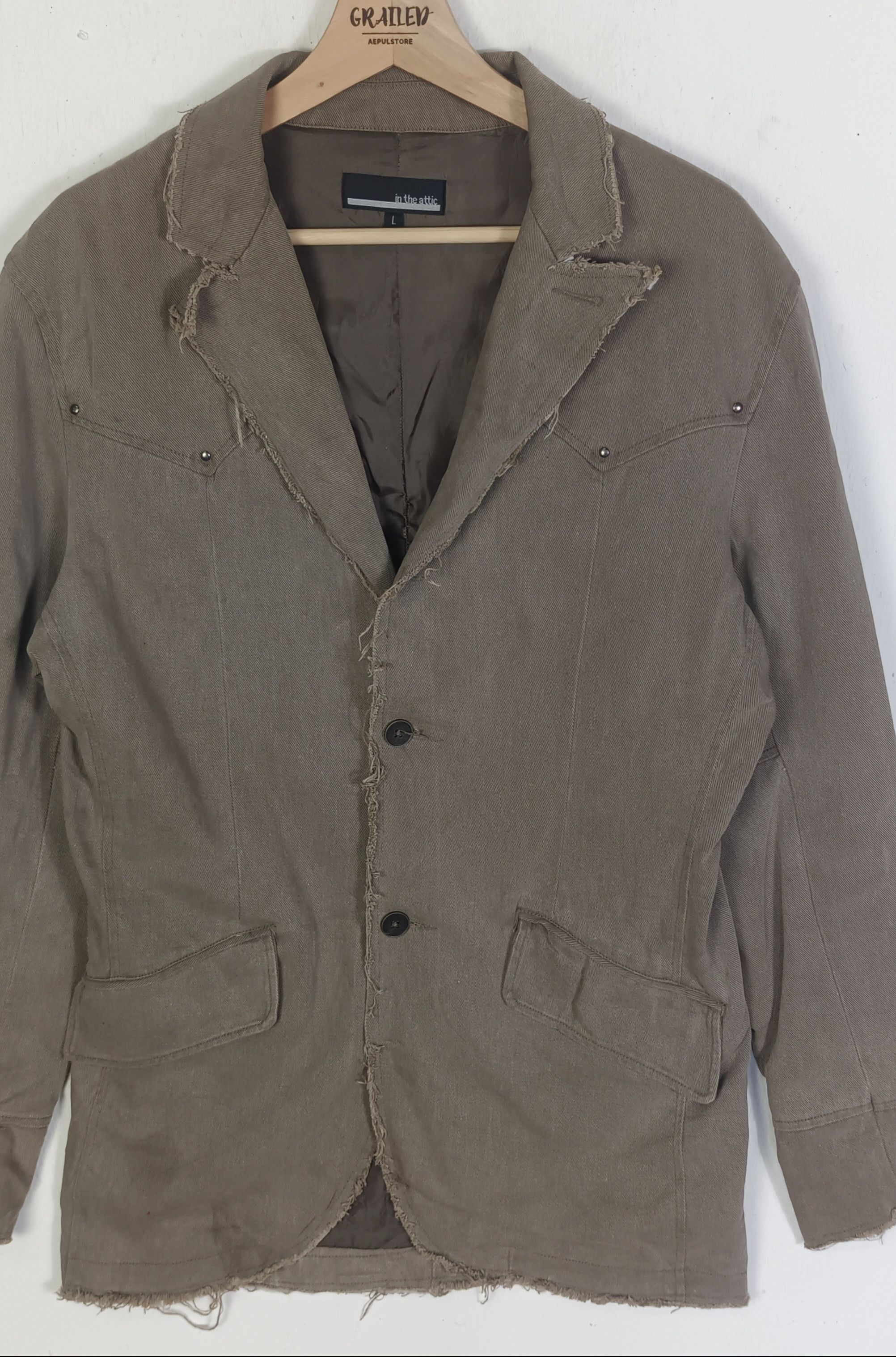 In The Attic Rare🔥 In The Attic Distressed Jeans Jacket Ifsixwasnine lgb Size US M / EU 48-50 / 2 - 3 Thumbnail