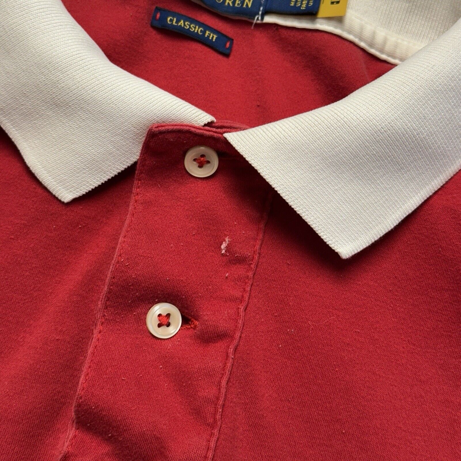 Polo Ralph Lauren Polo Ralph Lauren Spellout Shirt Mens Medium Red/Blue Collar Size US M / EU 48-50 / 2 - 5 Thumbnail