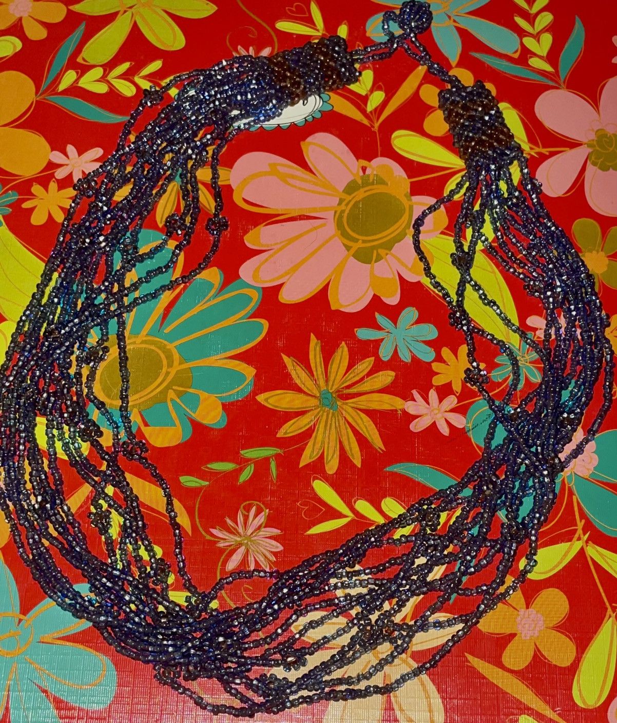 Vintage Vintage Huichol Tribe Hand Beaded Necklace Size ONE SIZE - 6 Thumbnail