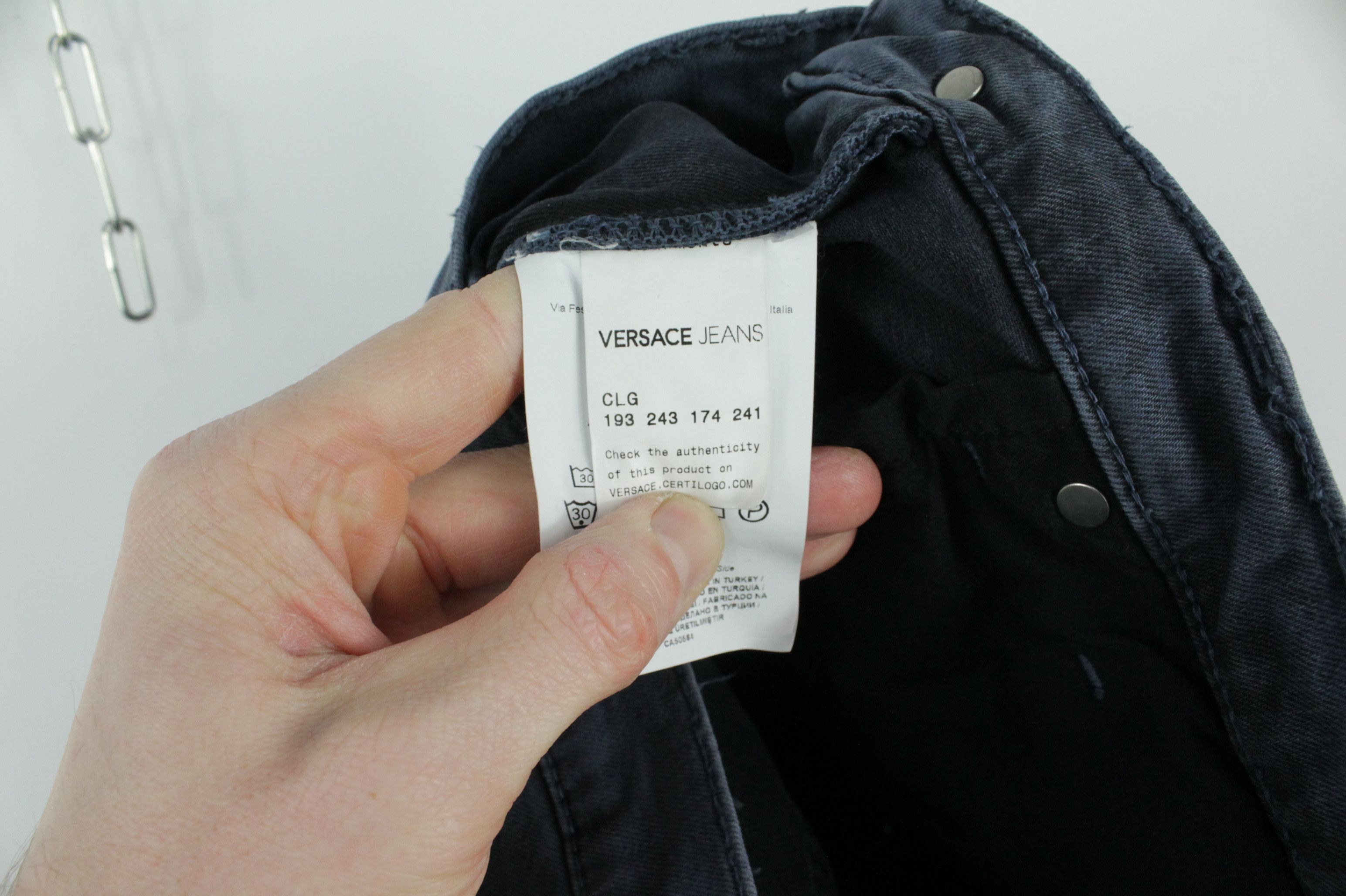 Versace Jeans Couture Versace Slim Fit Blue Denim Jeans Men's Size US 28 / EU 44 - 8 Thumbnail