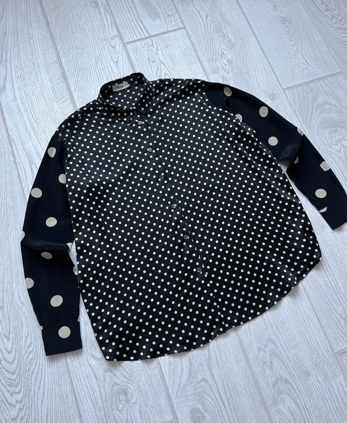 Acne Studios Acne Studios “Allowed Dots” Silk Shirt – Size 38 (US S/M) Size M / US 6-8 / IT 42-44 - 3 Thumbnail