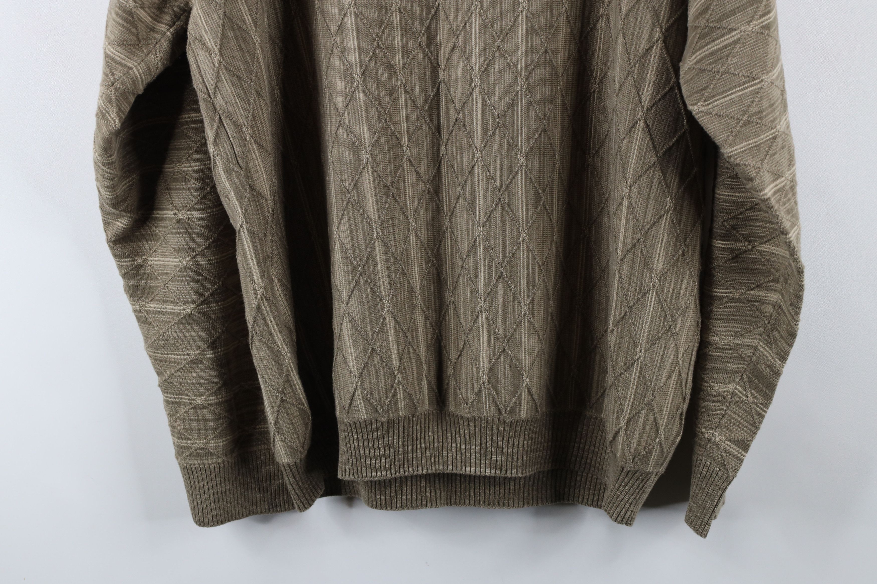 Vintage Vintage 90s Coogi Style Diamond Knit Crewneck Sweater Size US L / EU 52-54 / 3 - 9 Thumbnail