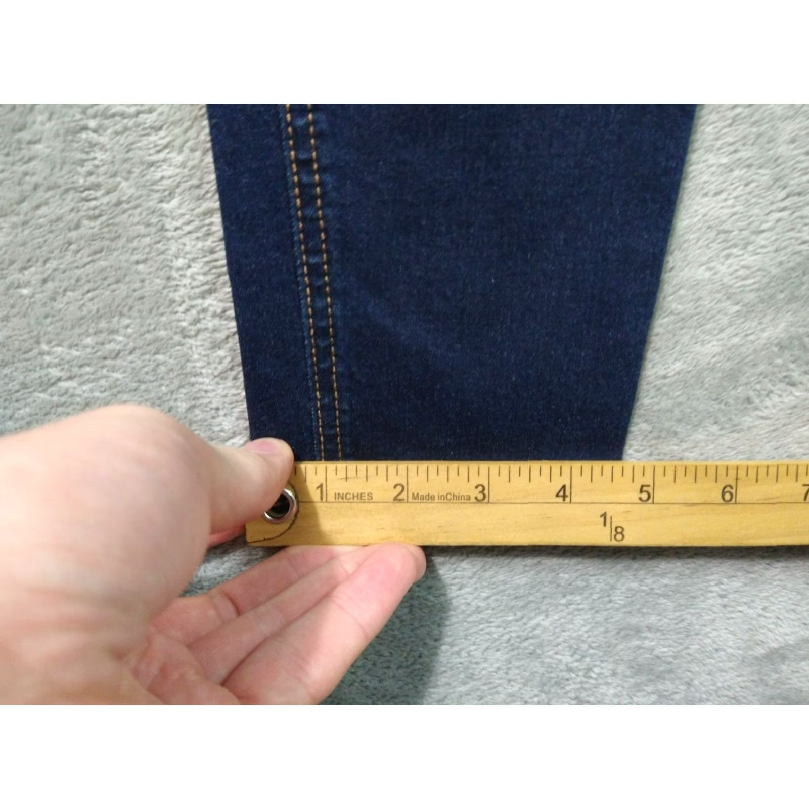 Rag & Bone Rag and Bone Jeans Womens 25 Blue Denim Mid Rise Ankle Skinny Stretch Dark Pocket 5-Pocket Womens Jeans 26.5 Inseam Size 42" / US 20 - 6 Thumbnail
