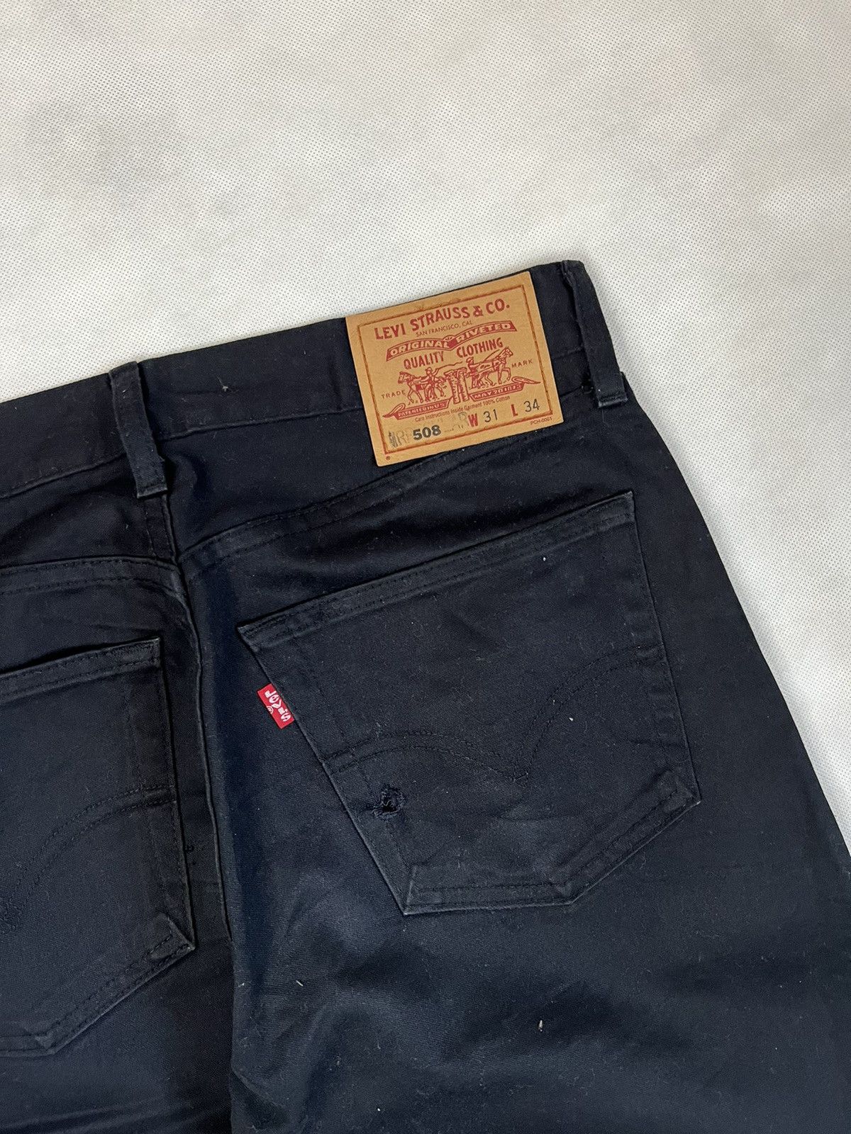 Levi's Vintage Clothing Vintage 90's Levis 508 Super Black Denim Size US 31 - 12 Thumbnail