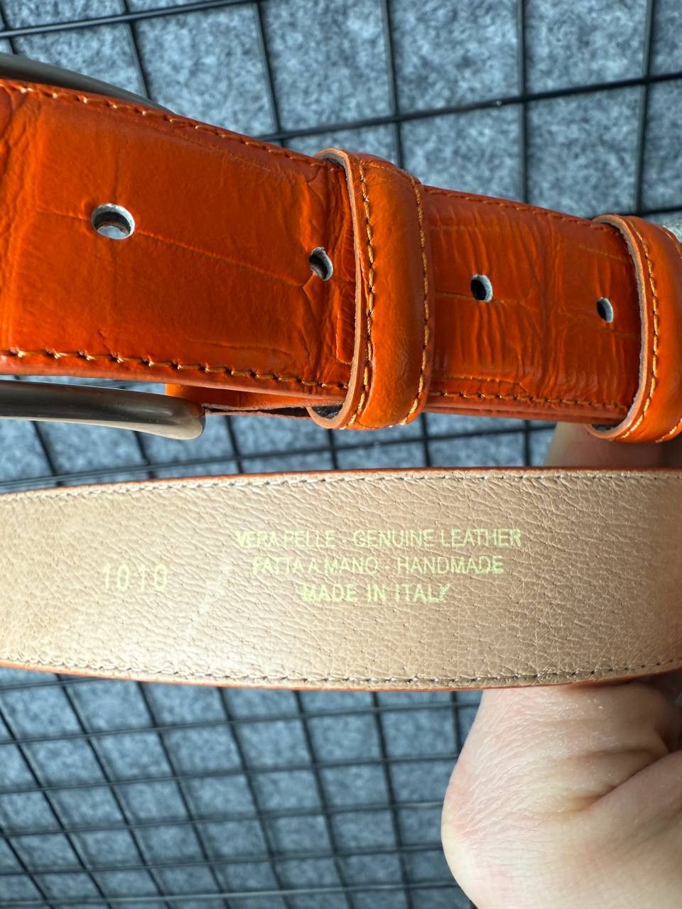 Genuine Leather Leather Belt Snake Pattern Size ONE SIZE - 4 Thumbnail